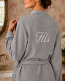 Knee-Length Waffle Robe for Women
