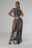Left The Chat Skirt Set