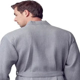 Waffle Spa Bathrobe for Men -  Absorbent, Lightweight
