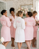 Knee-Length Waffle Robe for Women