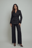 The Maison Jacquard Lace-Trim Trousers