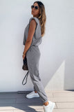 Padded Shoulder Top and Joggers Lounge Set - OmniGlitz 