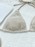 Halter Neck Tie Back Bikini Set - OmniGlitz 