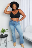 Zenana Full Size Textured Spaghetti Strap Bralette in Black - OmniGlitz 