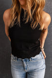 Scalloped Openwork Grecian Neck Tank - OmniGlitz 