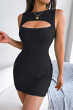 Cutout Sleeveless Knit Dress - OmniGlitz 