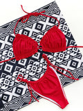 Frill Trill Halter Neck Bikini Set - OmniGlitz 