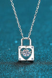 Moissanite Lock Pendant Necklace - OmniGlitz 