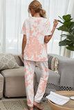 Tie-Dye Tee and Drawstring Waist Joggers Lounge Set - OmniGlitz 