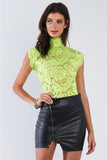 Lace Collared Short Sleeve Bodysuit - OmniGlitz 