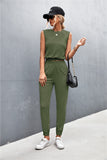 Sleeveless Top and Joggers Set - OmniGlitz 