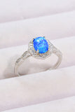 Opal and Zircon 925 Sterling Silver Ring - OmniGlitz 