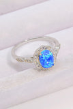 Opal and Zircon 925 Sterling Silver Ring - OmniGlitz 