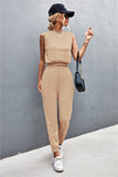 Sleeveless Top and Joggers Set - OmniGlitz 
