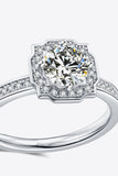 1 Carat Moissanite Platinum-Plated Ring - OmniGlitz 