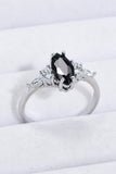 925 Sterling Silver Black Agate Ring - OmniGlitz 