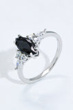 925 Sterling Silver Black Agate Ring - OmniGlitz 