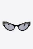 UV400 Rhinestone Trim Cat-Eye Sunglasses - OmniGlitz 