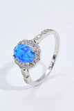 Opal and Zircon 925 Sterling Silver Ring - OmniGlitz 