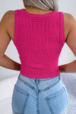 Cutout Sleeveless Knit Top - OmniGlitz 