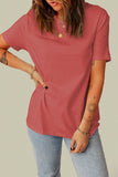 Distressed Round Neck Tee - OmniGlitz 