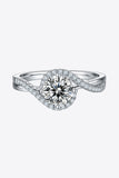 1 Carat Moissanite Crisscross Ring - OmniGlitz 