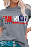 Letter Graphic Crewneck T-Shirt - OmniGlitz 