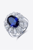 5 Carat Lab-Grown Sapphire Flower Shape Ring - OmniGlitz 