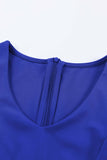 Belted Puff Sleeve V-Neck Jumpsuit - OmniGlitz 