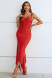 Ruched Sweetheart Neck Hem Detail Dress - OmniGlitz 