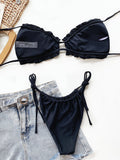 Frill Trill Halter Neck Bikini Set - OmniGlitz 