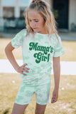 Girls Printed Letter Graphic Lounge Set - OmniGlitz 