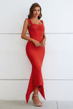 Ruched Sweetheart Neck Hem Detail Dress - OmniGlitz 