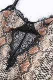 Spaghetti Strap Backless Leopard Printed Teddy - OmniGlitz 