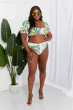 Marina West Swim Vacay Ready Puff Sleeve Bikini in Floral - OmniGlitz 