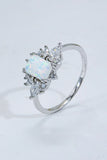 925 Sterling Silver Zircon and Opal Ring - OmniGlitz 