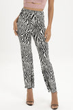 Zebra Print Straight Leg Pants - OmniGlitz 