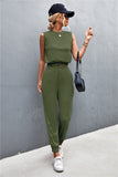 Sleeveless Top and Joggers Set - OmniGlitz 