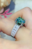5 Carat  Moissanite 4-Prong Wide Band Ring - OmniGlitz 