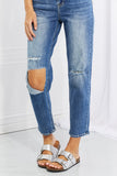 RISEN Full Size Emily High Rise Relaxed Jeans - OmniGlitz 
