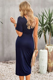 Ruched One-Shoulder Tulip Hem Dress - OmniGlitz 