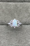 925 Sterling Silver Zircon and Opal Ring - OmniGlitz 