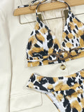 Animal Print Halter Neck Bikini Set - OmniGlitz 