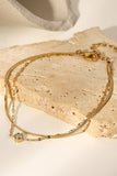 Icing on the Cake Rhinestone Double-Layered Bracelet - OmniGlitz 