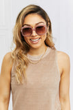 Square Metal-Plastic Hybrid Temple Sunglasses - OmniGlitz 