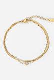 Icing on the Cake Rhinestone Double-Layered Bracelet - OmniGlitz 