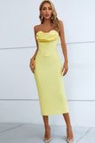 Seam Detail Strapless Sweetheart Neck Dress - OmniGlitz 