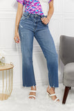 Kancan Full Size Melanie Crop Wide Leg Jeans - OmniGlitz 