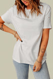 Distressed Round Neck Tee - OmniGlitz 