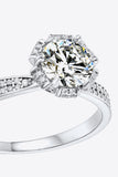 925 Sterling Silver 1 Carat Moissanite Ring - OmniGlitz 
